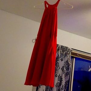 A red Express go out dress
